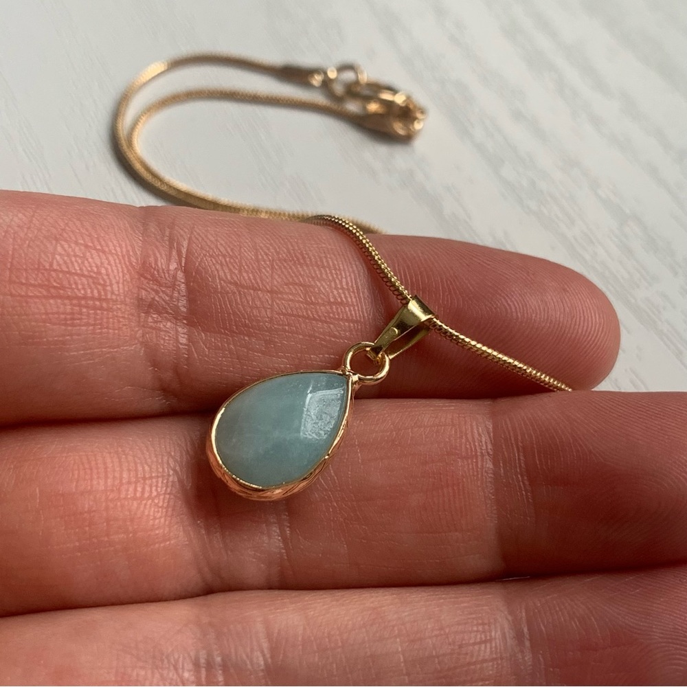 • NEW! Dainty Amazonite Necklace • - Picture 7 of 14